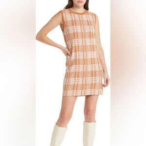 Treasure & Bond Wavy Check Sweater Minidress